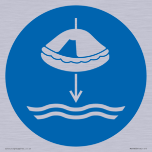 Mandatory: Lower liferaft to the water in launch sequence